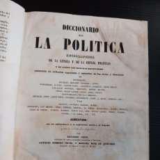 Diccionarios de segunda mano: DICCIONARIO DE LA POLÍTICA. 1849. TOMO I