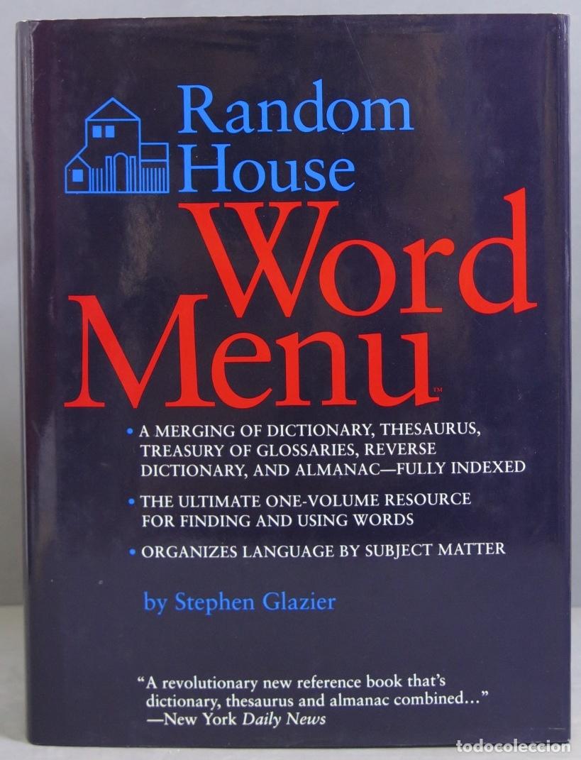 Diccionarios de segunda mano: Random House Word Menu. Stephen Glazier - Foto 1