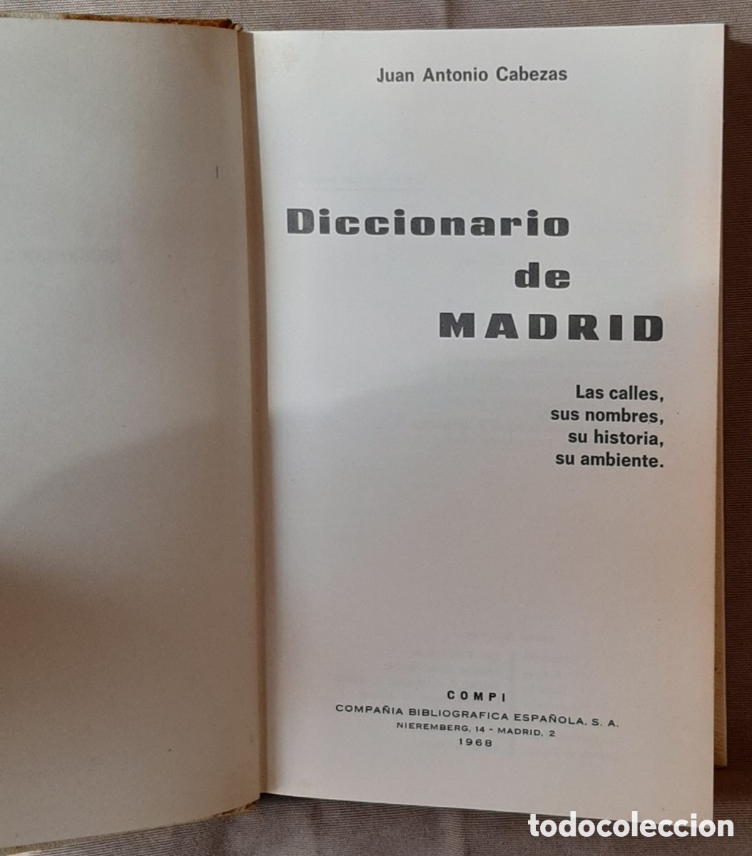 Diccionarios de segunda mano: Diccionario de Madrid. J. A. Cabezas. - Foto 7