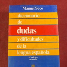 Diccionarios de segunda mano: DICCIONARIO DE DUDAS Y DIFICULTADES DE LA LENGUA ESPAÑOLA. Lote 396269999