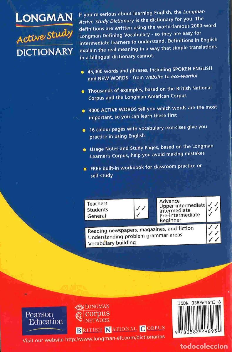 Diccionarios de segunda mano: Longman. Active Study. Dictionary. 2000 Diccionario ingl&eacute;s - Foto 2