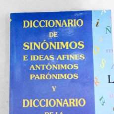 Diccionarios de segunda mano: DICCIONARIO DE SINÓNIMOS E IDEAS AFINES, ANTÓNIMOS, PARÓNIMOS Y DICCIONARIO DE LA RIMA - LUIS SALGAD. Lote 400642034