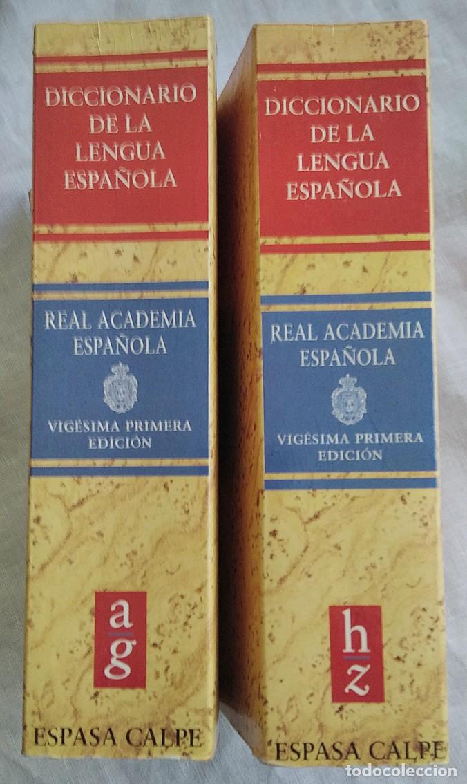 DICCIONARIO DE LENGUA ESPAÑOLA REAL ACADEMIA ESPAÑOLA VIGÉSIMA PRIMERA  EDICIÓN ESPASA 1992 DOS TOMOS