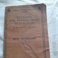 Diccionarios de segunda mano: EXTACTS FOR SPANISH PRODE TRANSLATION R.ALLISON PEERS. Lote 403287869