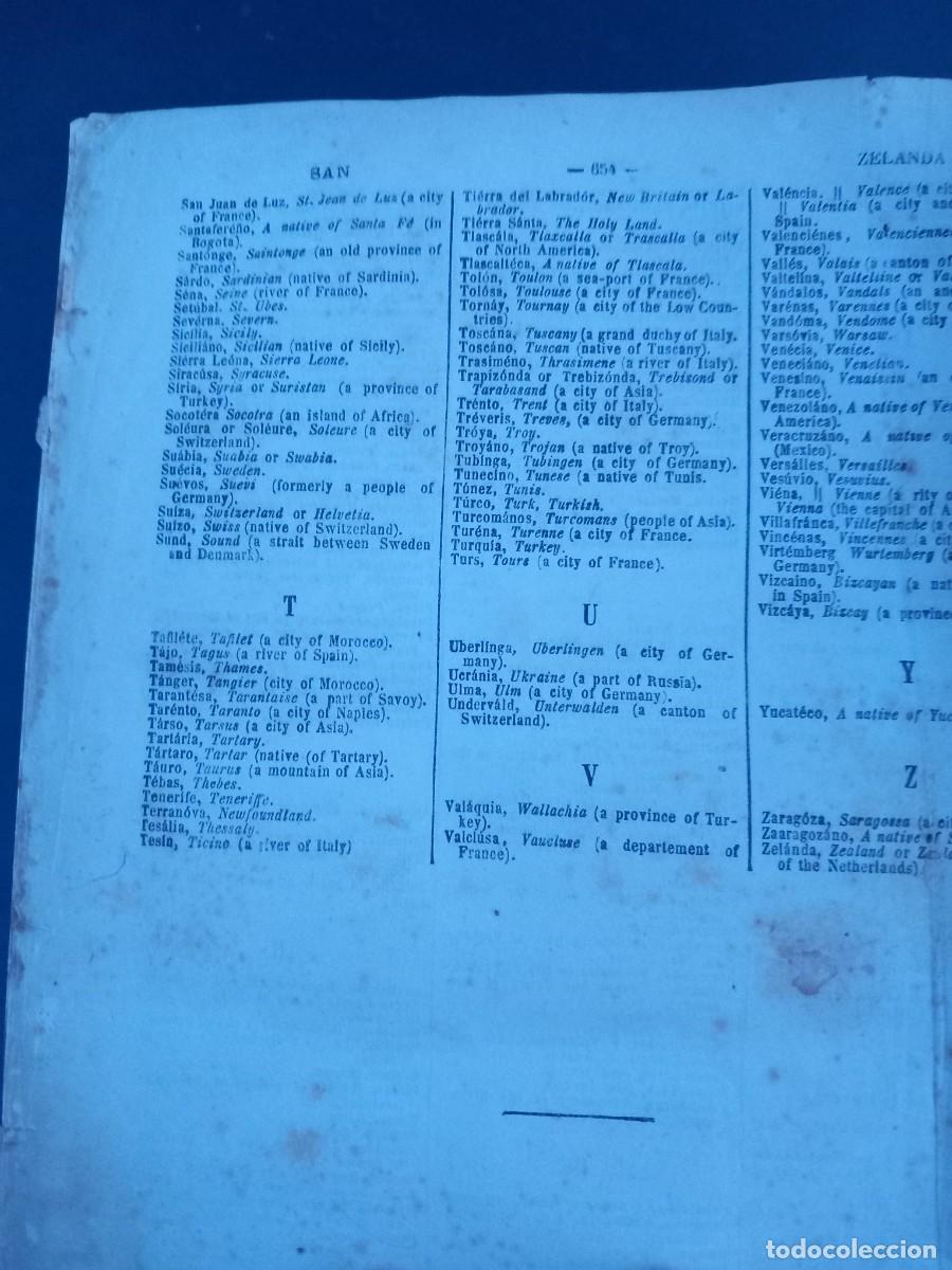 Diccionarios de segunda mano: Diccionario espa&ntilde;ol ingles 1902 - Foto 6