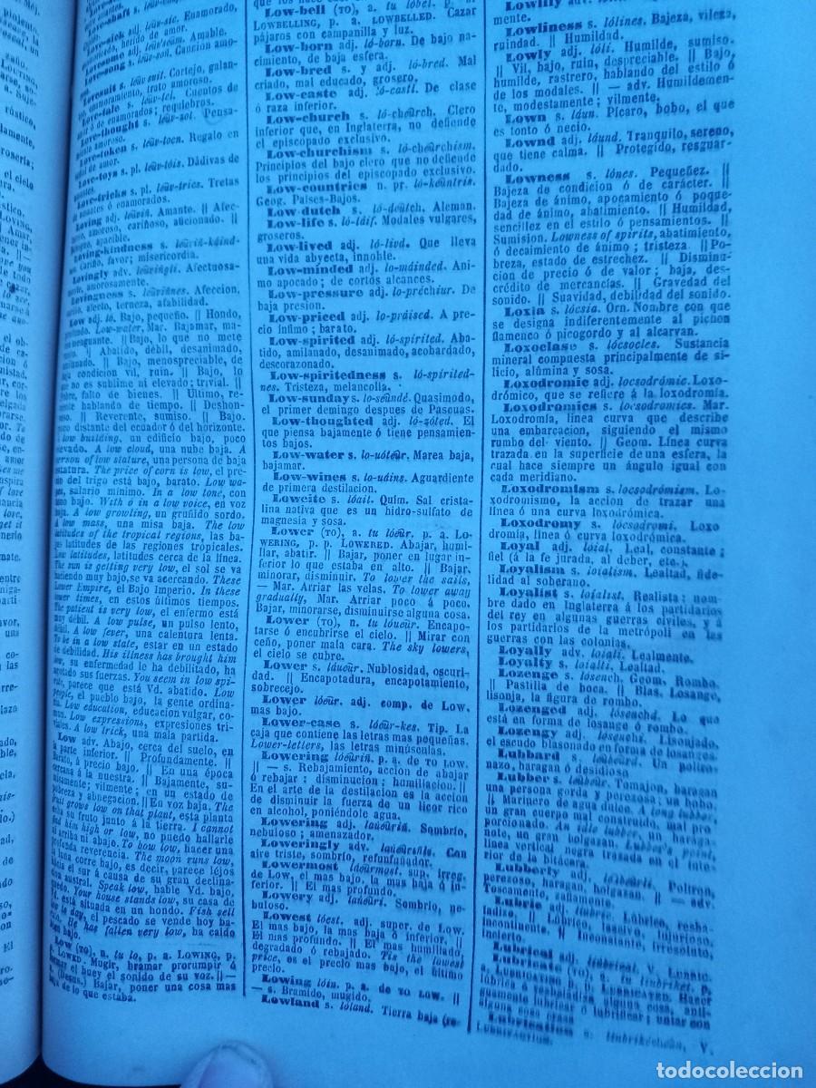 Diccionarios de segunda mano: Diccionario espa&ntilde;ol ingles 1902 - Foto 7