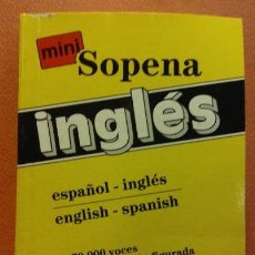 Diccionarios de segunda mano: DICCIONARIO MINI SOPENA - ESPAÑOL- INGLÉS -- ENGLISH-SPANISH