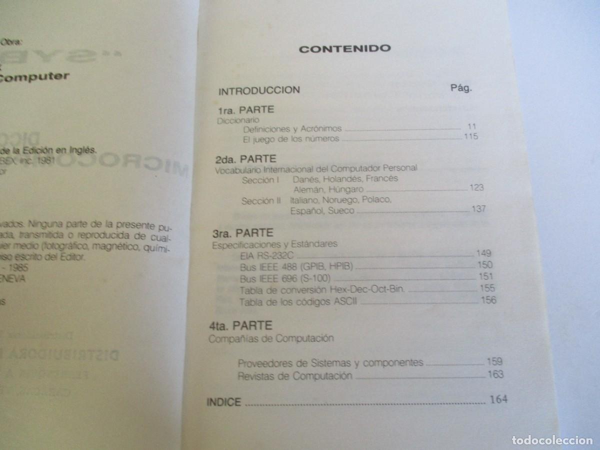 Diccionarios de segunda mano: Diccionario de microcomputaci&oacute;n SYBEX W20832 - Foto 2