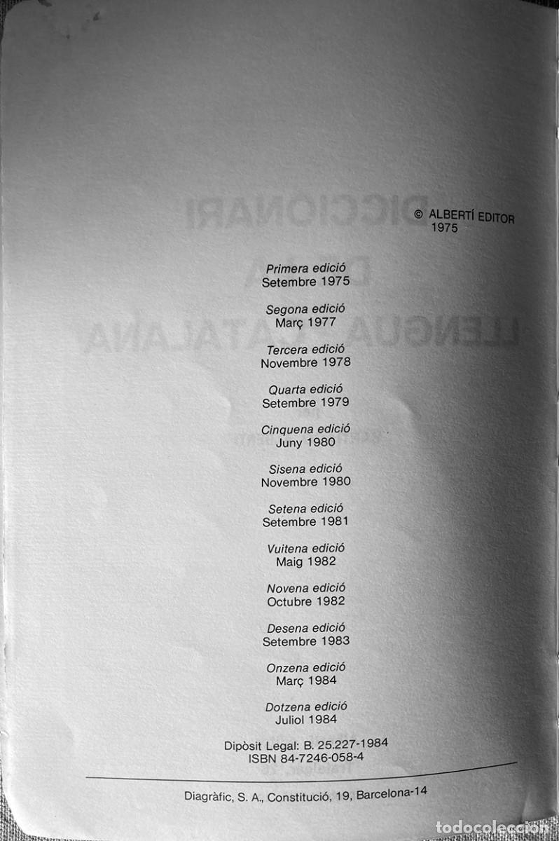 Diccionarios de segunda mano: Diccionari de la llengua catalana - Foto 3