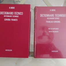 Diccionarios de segunda mano: DICCIONARIO TÉCNICO ESPAÑOL FRANCÉS FRANCÉS ESPAÑOL HERDER H.MINK USADO