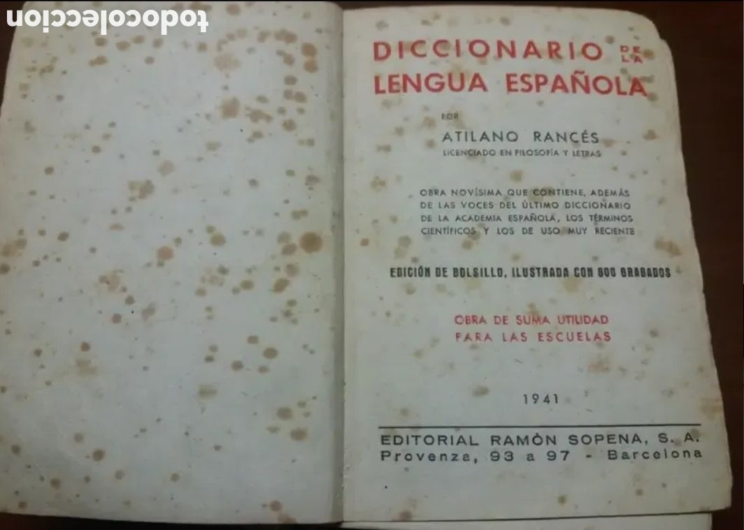 Diccionarios de segunda mano: Diccionario antiguo. - Foto 3