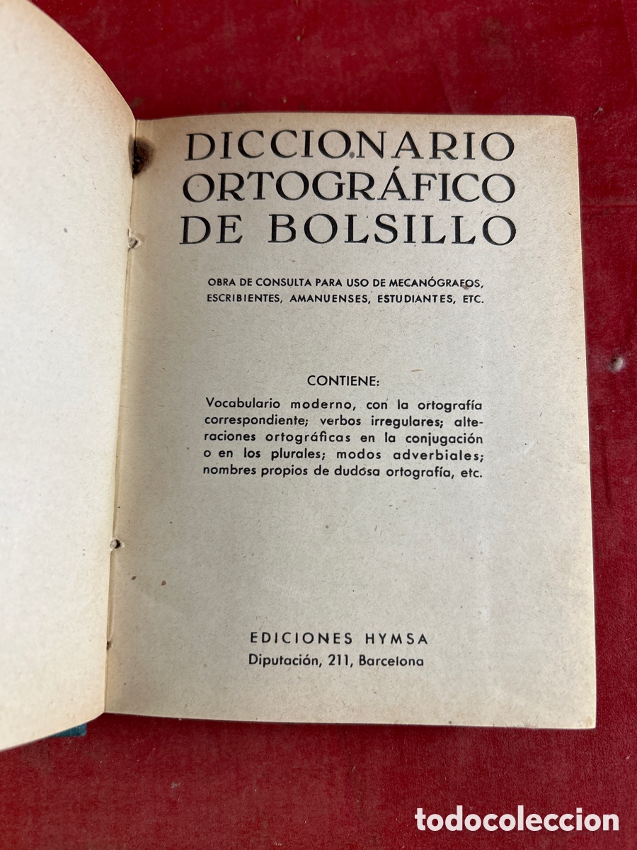 Diccionarios de segunda mano: Diccionario ortogr&aacute;fico de bolsillo - Foto 1