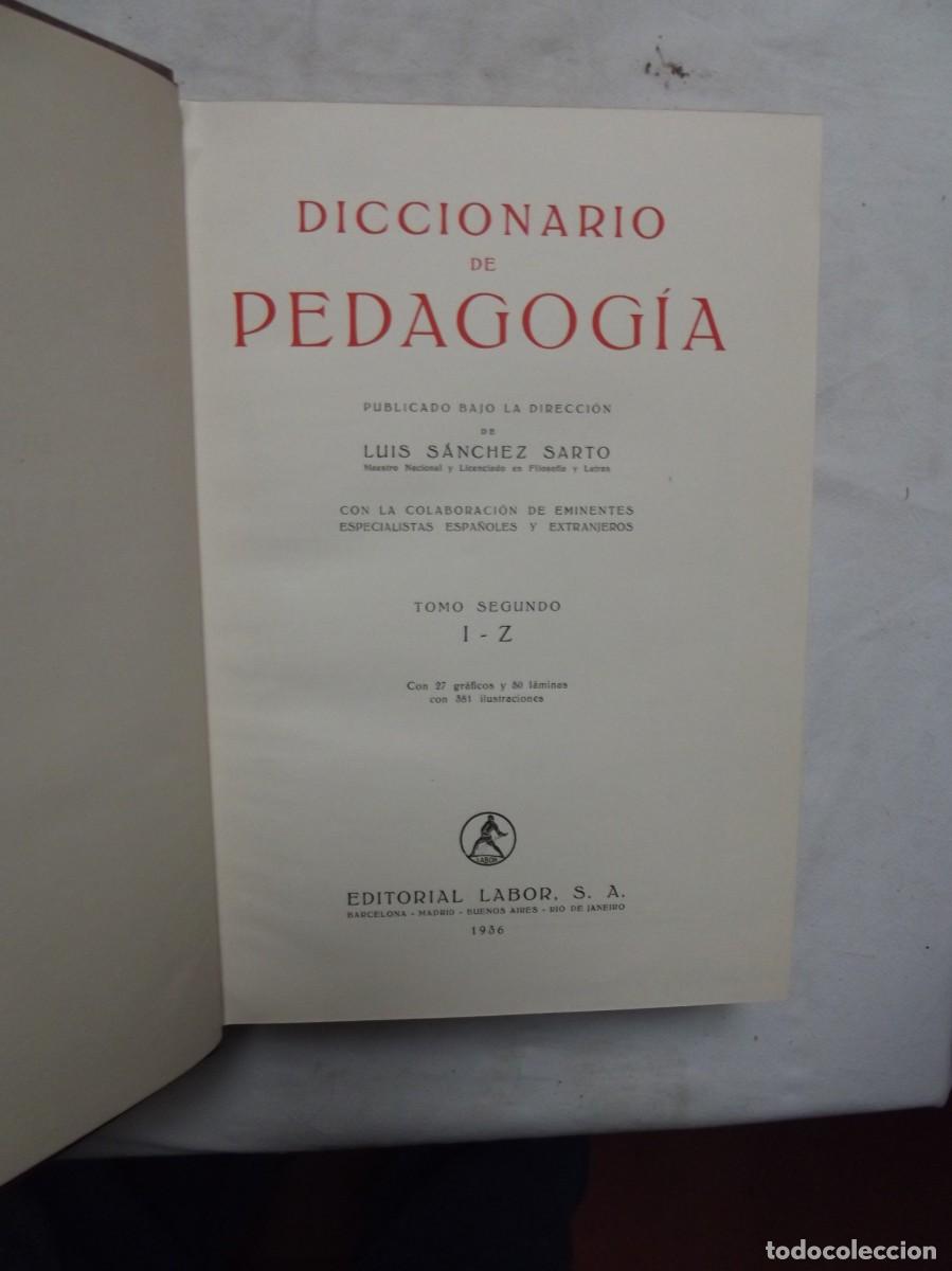 Diccionarios de segunda mano: DICCIONARIO DE PEDAGOGIA LABOR - Foto 3
