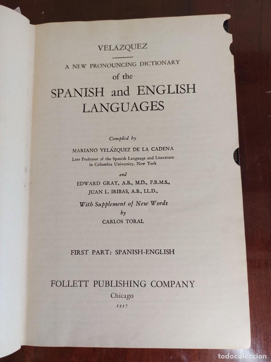 Diccionarios de segunda mano: Velazquez - Spanish dictionary - 1957 - Foto 2