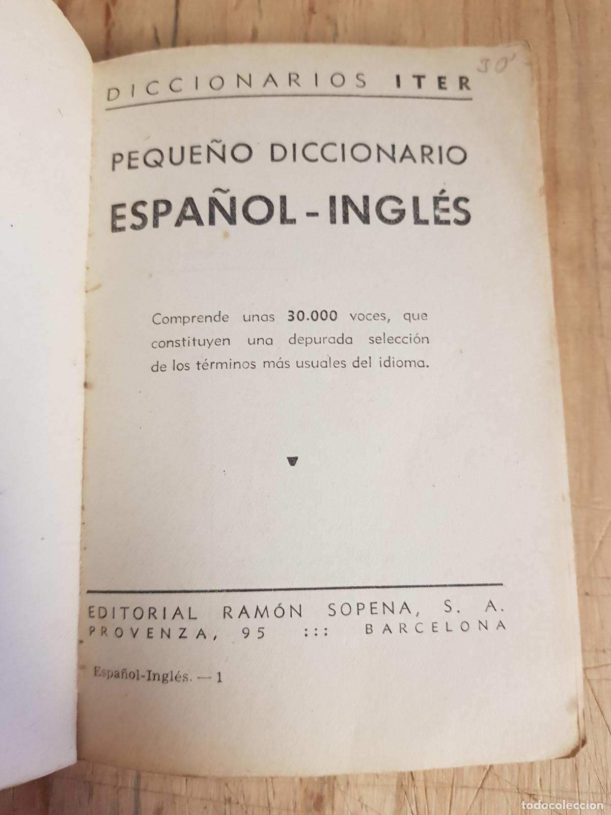 Diccionarios de segunda mano: Diccionario Espa&ntilde;ol-Ingl&eacute;s Iter - Foto 3