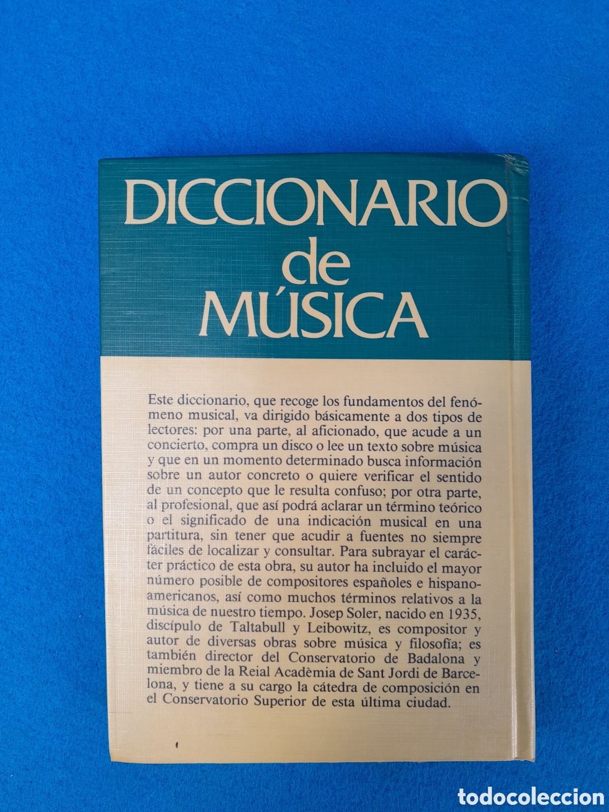 Diccionario De Musica, de Josep Soler - Diccionario De Musica