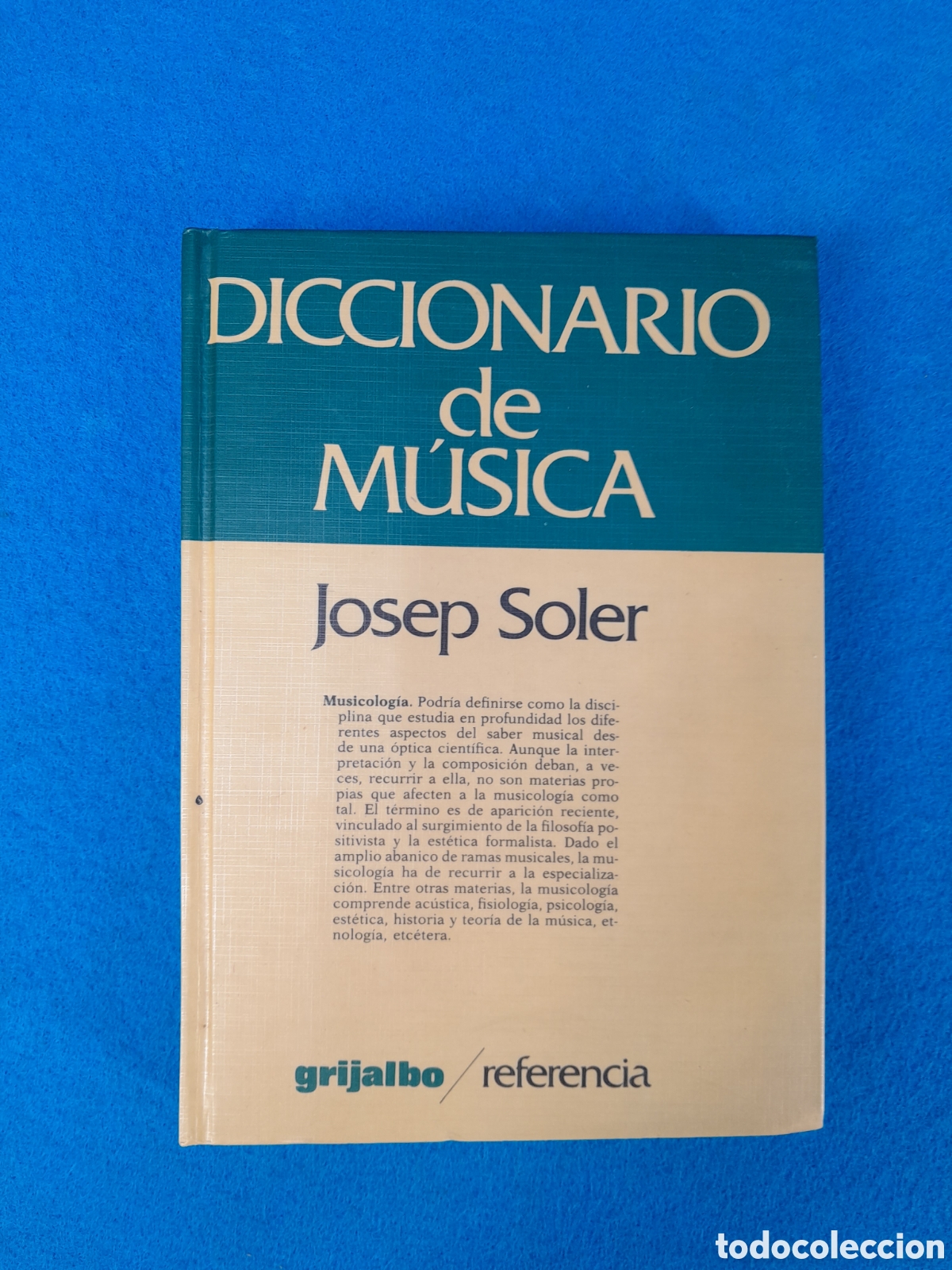 Diccionario De Musica, de Josep Soler - Diccionario De Musica - Edição  Antiga. - Grijalbo