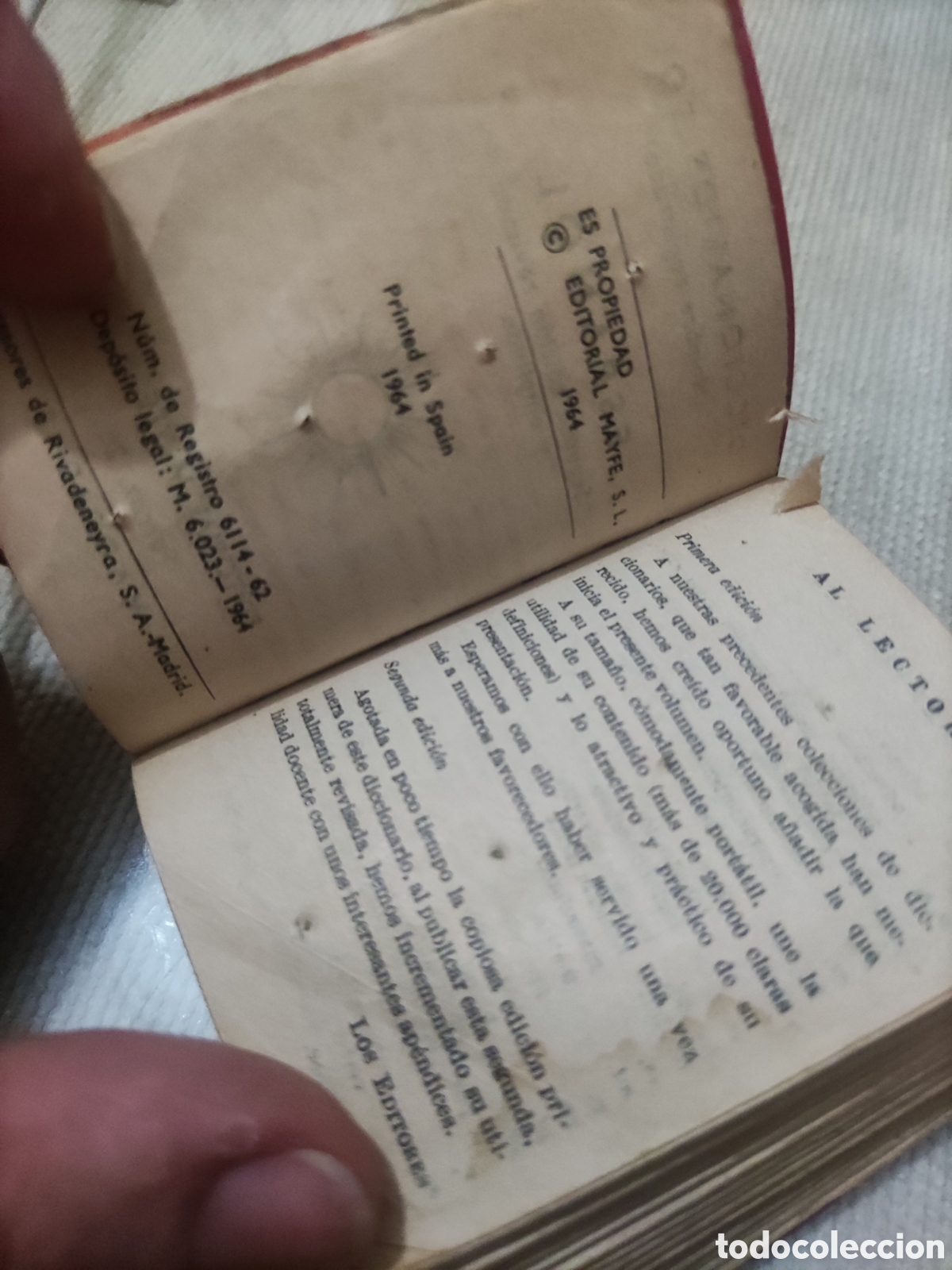 Diccionarios de segunda mano: Mini Diccionario Mayfe Espa&ntilde;ol. - Foto 7