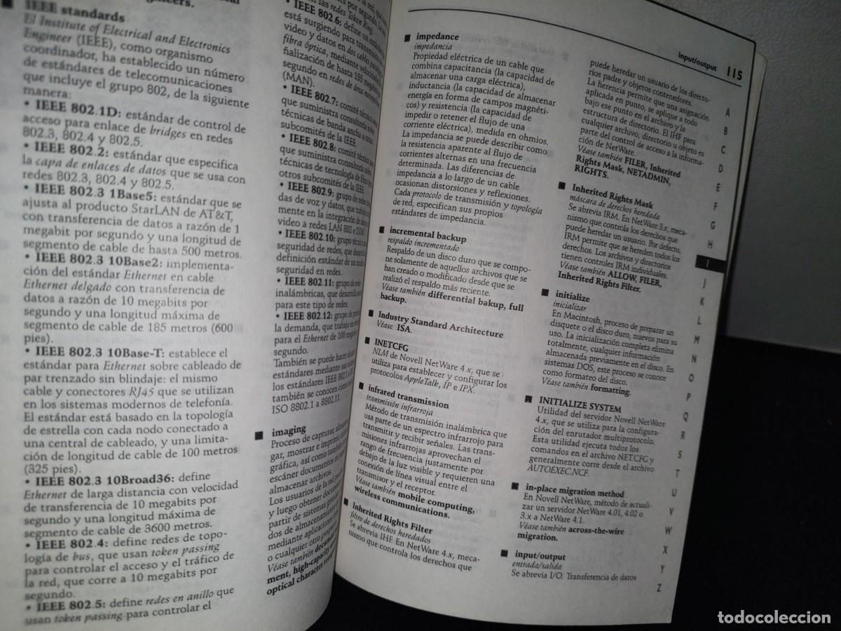 Diccionarios de segunda mano: 84- THE NETWORK PRESS. DICCIONARIO DE REDES. BILING&Uuml;E - PETER DYSON - Foto 7