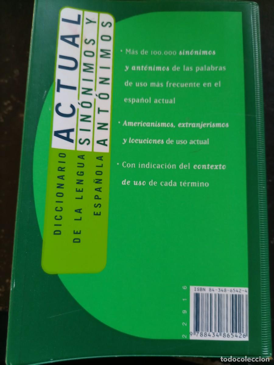 Diccionarios de segunda mano: Diccionario sin&oacute;nimos y ant&oacute;nimos. - Foto 2