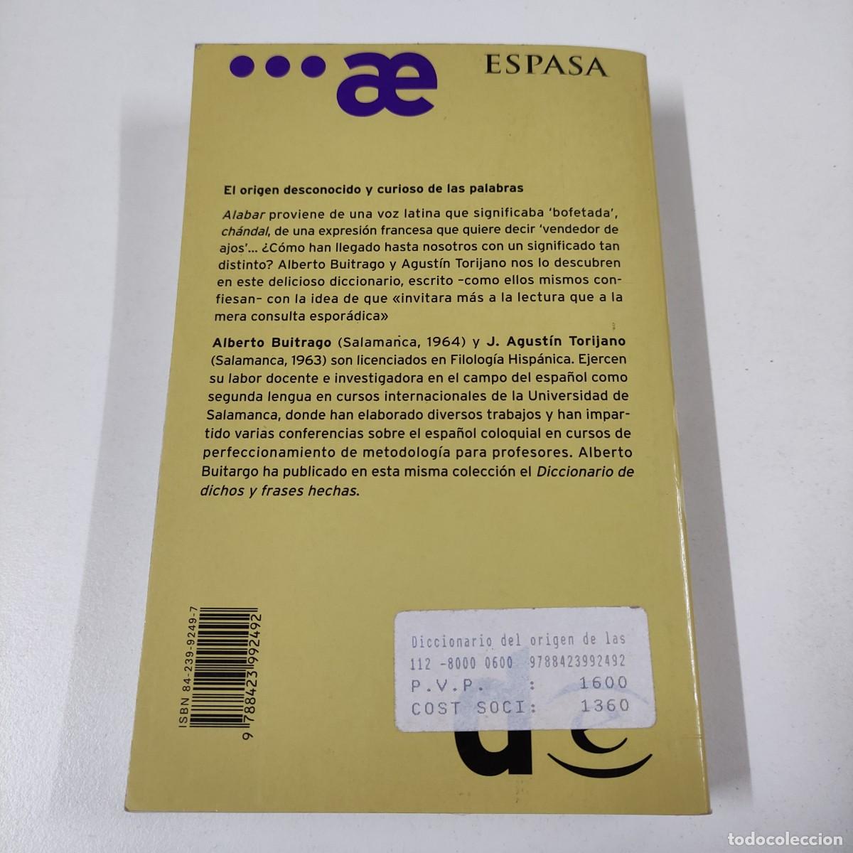 Diccionarios de segunda mano: Diccionario del origen de las palabras - Foto 2