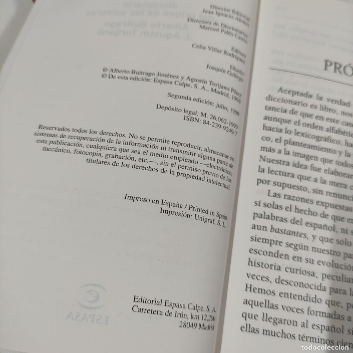 Diccionarios de segunda mano: Diccionario del origen de las palabras - Foto 3