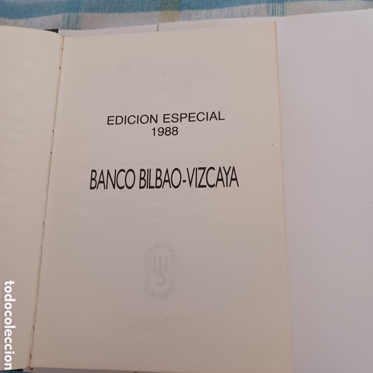 Diccionarios de segunda mano: El peque&ntilde;o Espasa edici&oacute;n BBV - Foto 3