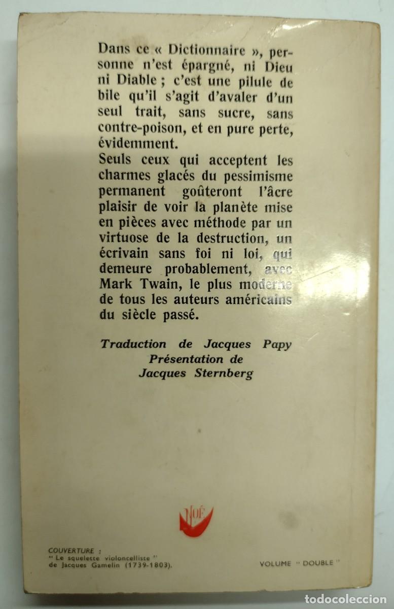 Diccionarios de segunda mano: BIERCE, AMBROSE. LE DICTIONNAIRE DU DIABLE - Foto 3