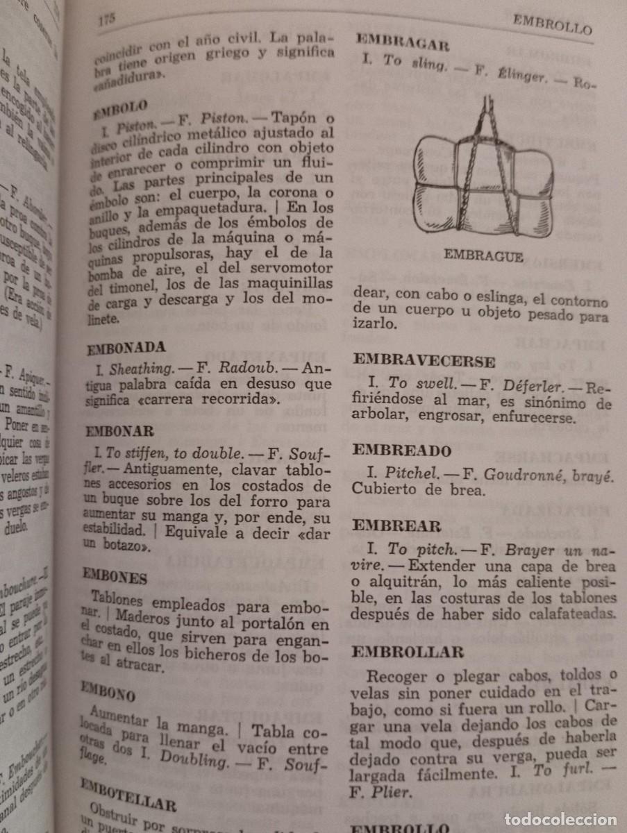Diccionarios de segunda mano: DICCIONARIO MARITIMO - JULIAN AMICH - Foto 2