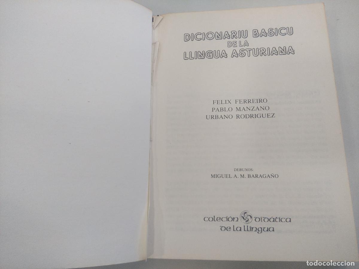 Diccionarios de segunda mano: DICCIONARIU BASICU DE LA LLINGUA ASTURIANA. - Foto 4
