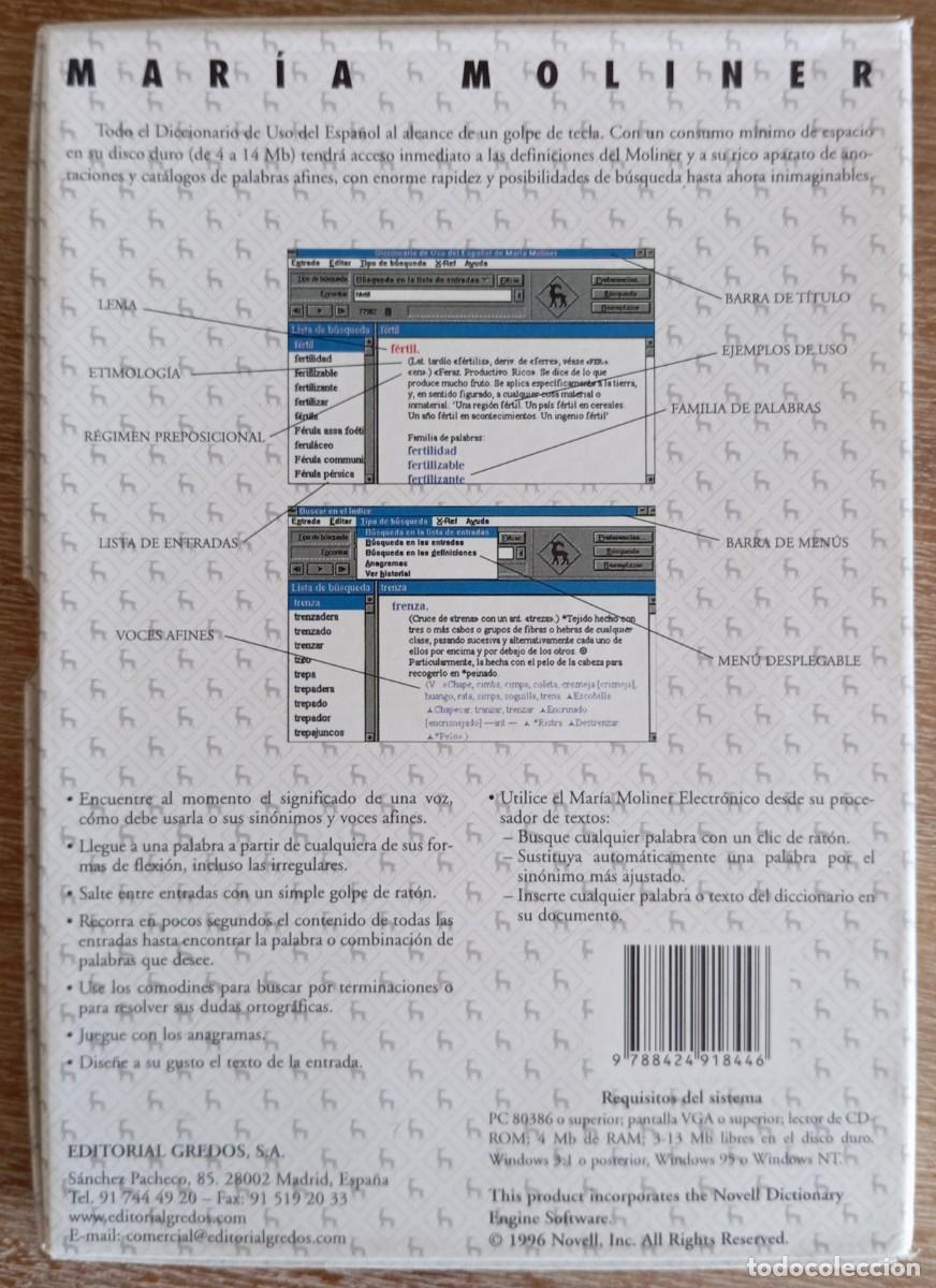 Diccionarios de segunda mano: MARIA MOLINER - EDICION EN CD ROM - GREDOS - Foto 3