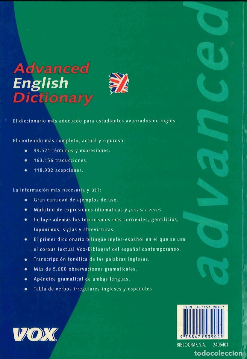 Diccionarios de segunda mano: Advanced English dictionary. VOX. Longman. 1997 - Foto 2