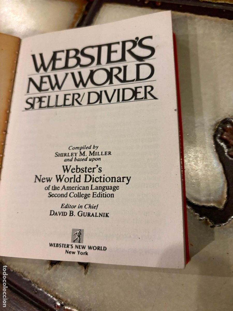 Diccionarios de segunda mano: Websters New World. Speller / Divider. New York - Foto 4