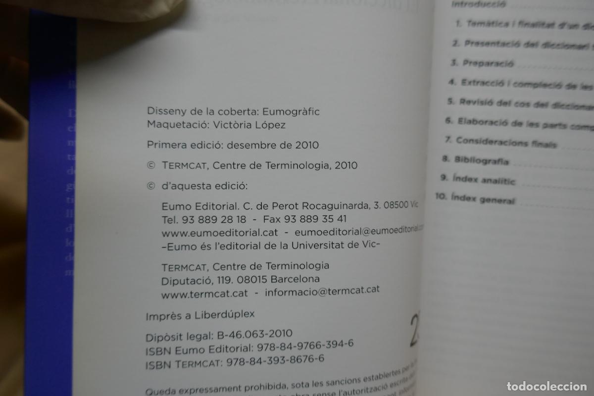 Diccionarios de segunda mano: DICCIONARI TERMINOL&Ograve;GIC DI - TERMCAT - (Exemplar com nou) - Foto 8