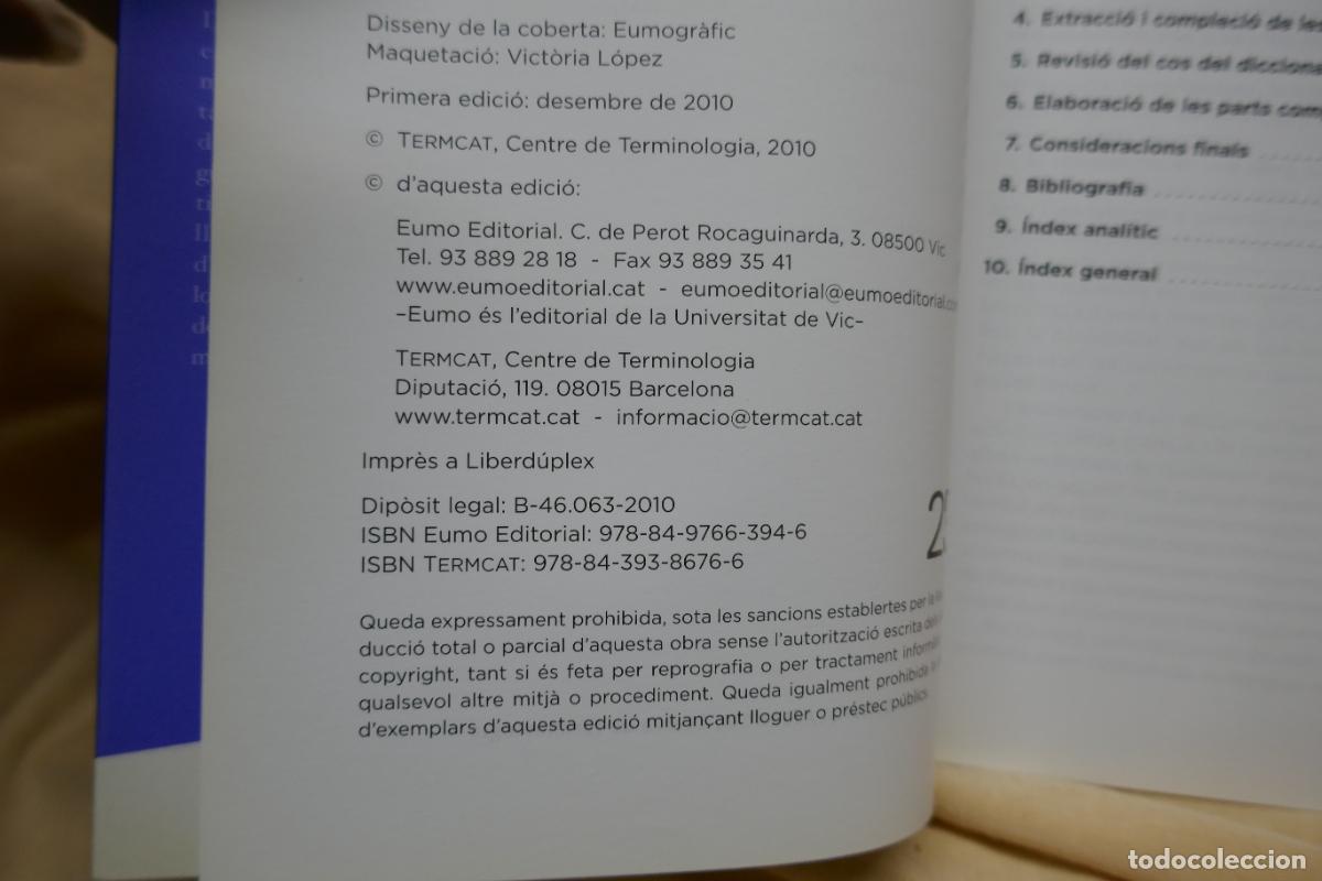 Diccionarios de segunda mano: DICCIONARI TERMINOL&Ograve;GIC DI - TERMCAT - (Exemplar com nou) - Foto 9