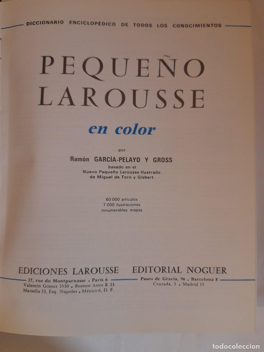 Diccionarios de segunda mano: PEQUE&Ntilde;O LAROUSSE EN COLOR - Foto 3