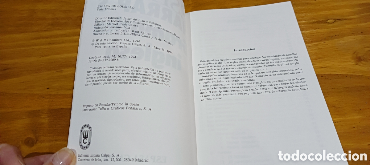 Diccionarios de segunda mano: Gram&aacute;tica inglesa. Espasa - Foto 3
