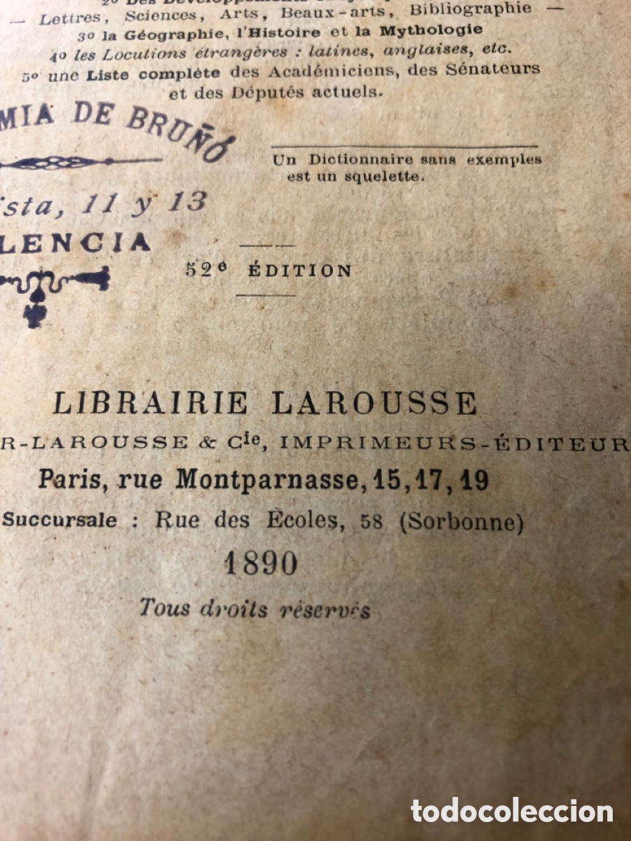 Diccionarios de segunda mano: Diccionario completo pierre larousse de 1890 - Foto 3