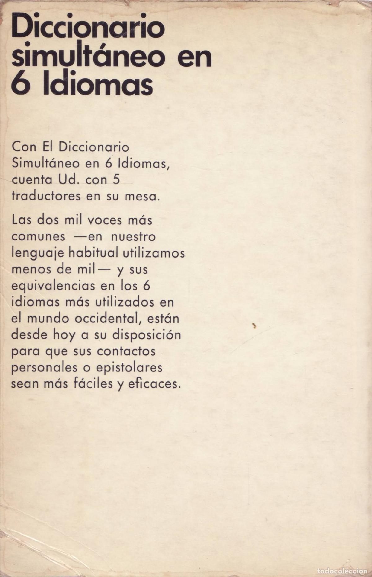 Diccionarios de segunda mano: Diccionario simultaneo en 6 idiomas - Foto 3