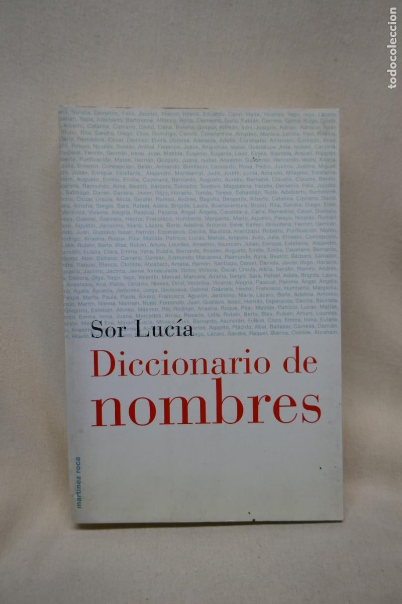 Diccionarios de segunda mano: Diccionario de nombres - Sor Luc&iacute;a - Foto 1