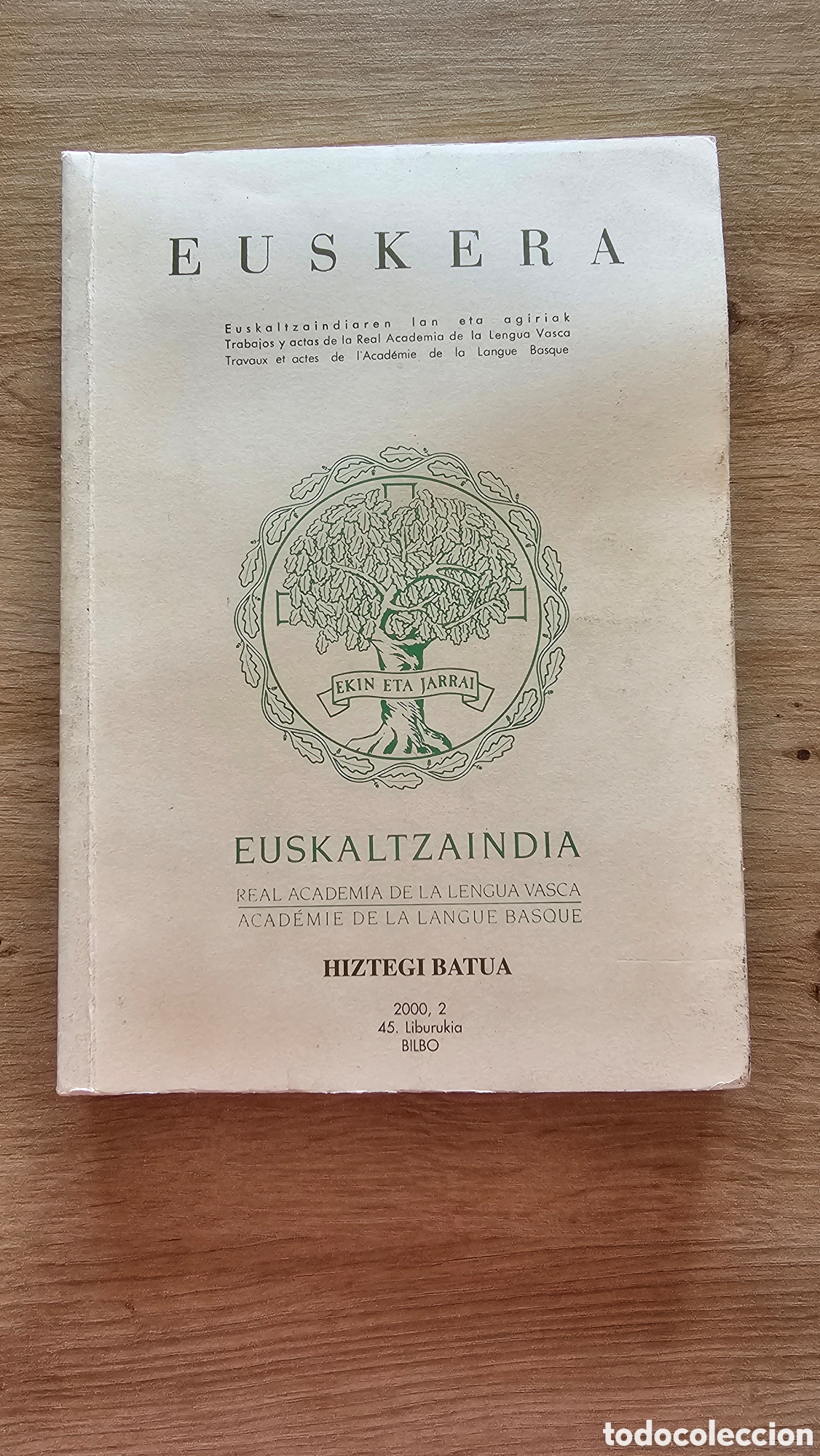 Diccionarios de segunda mano: Libro Euskera Euskaltzaindia - Foto 1