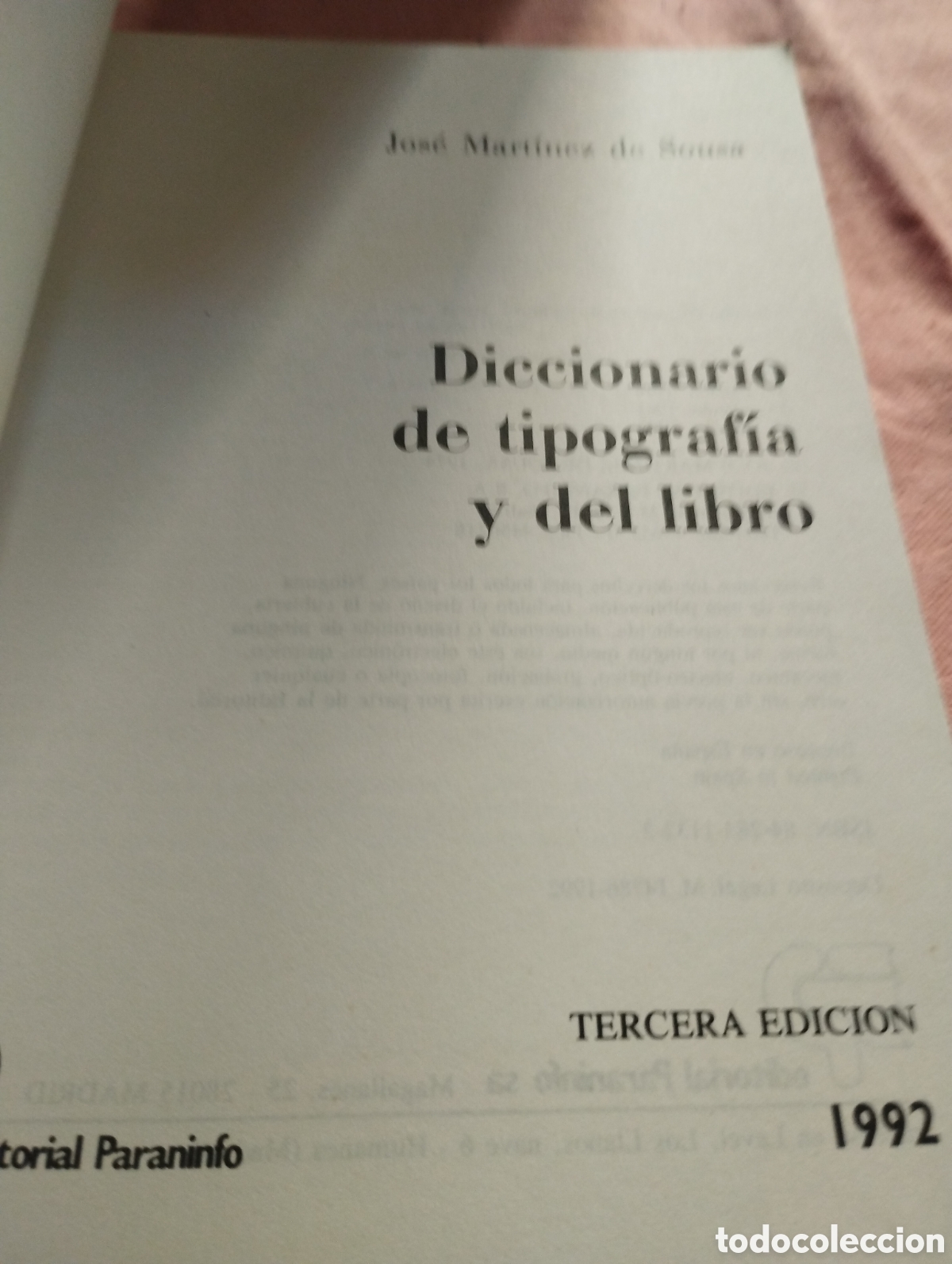 Diccionarios de segunda mano: Diccionario de tipografia y del libro tercera edici&oacute;n - Foto 3