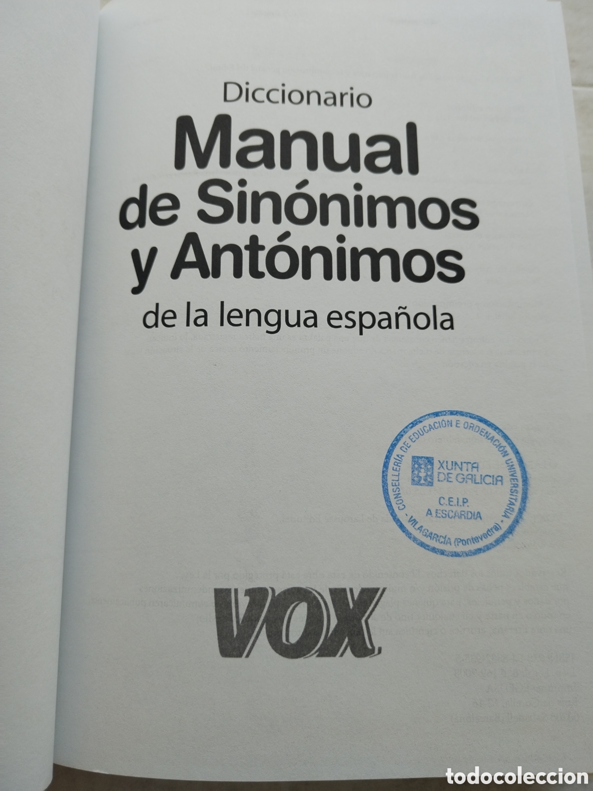 Diccionarios de segunda mano: MANUAL DE SIN&Oacute;NIMOS Y ANTONIMOS/VOX - Foto 3