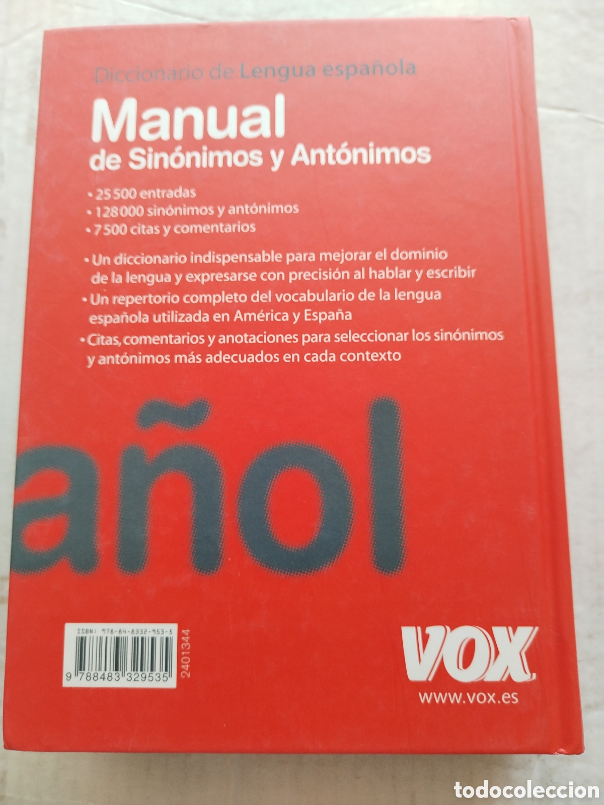 Diccionarios de segunda mano: MANUAL DE SIN&Oacute;NIMOS Y ANTONIMOS/VOX - Foto 6