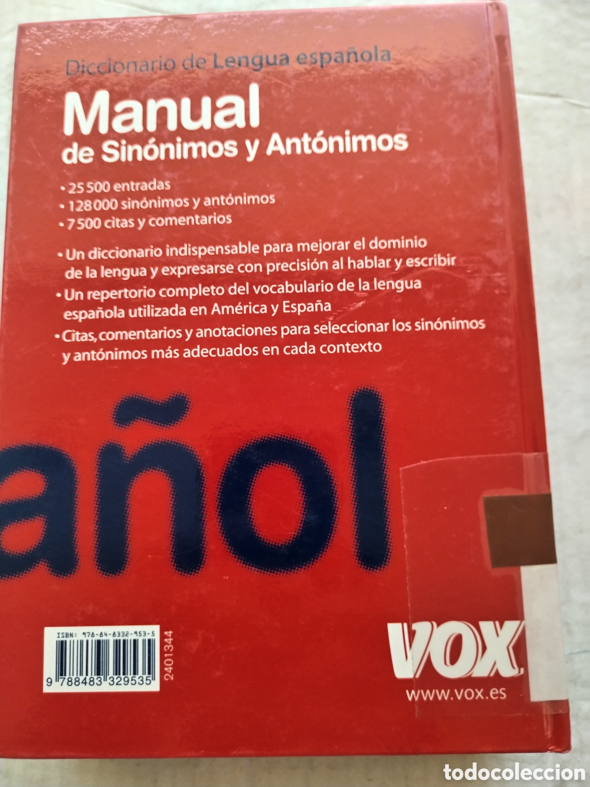 Diccionarios de segunda mano: MANUAL DE SIN&Oacute;NIMOS Y ANTONIMOS/VOX - Foto 5