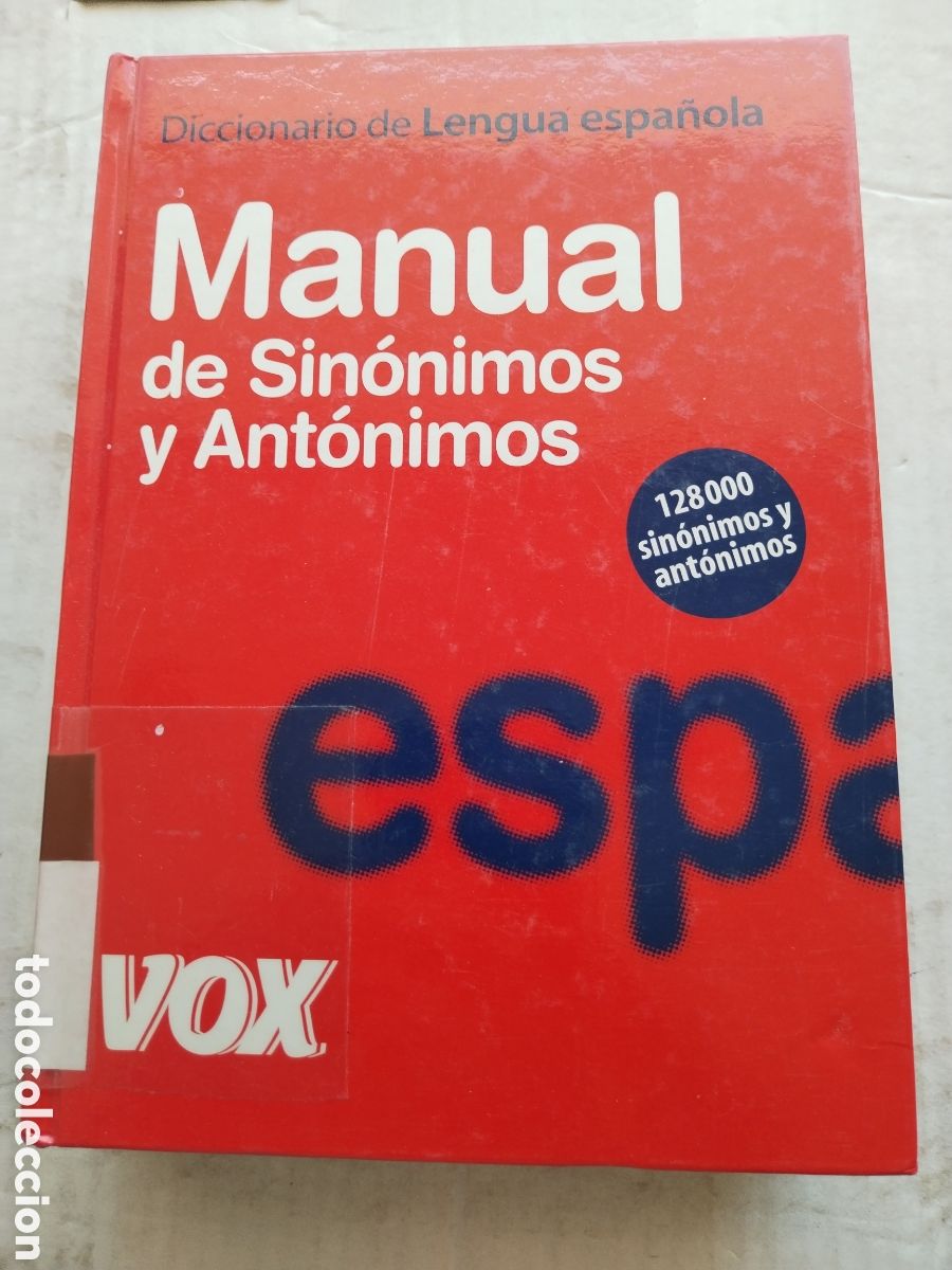 Diccionarios de segunda mano: MANUAL DE SIN&Oacute;NIMOS Y ANTONIMOS/VOX - Foto 1