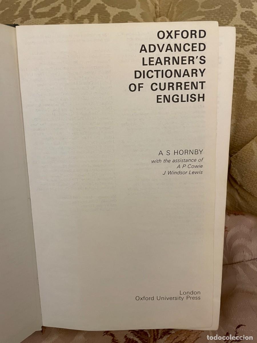 Diccionarios de segunda mano: A.S. Hornby - Oxford Advanced Learners Dictionary - Foto 1