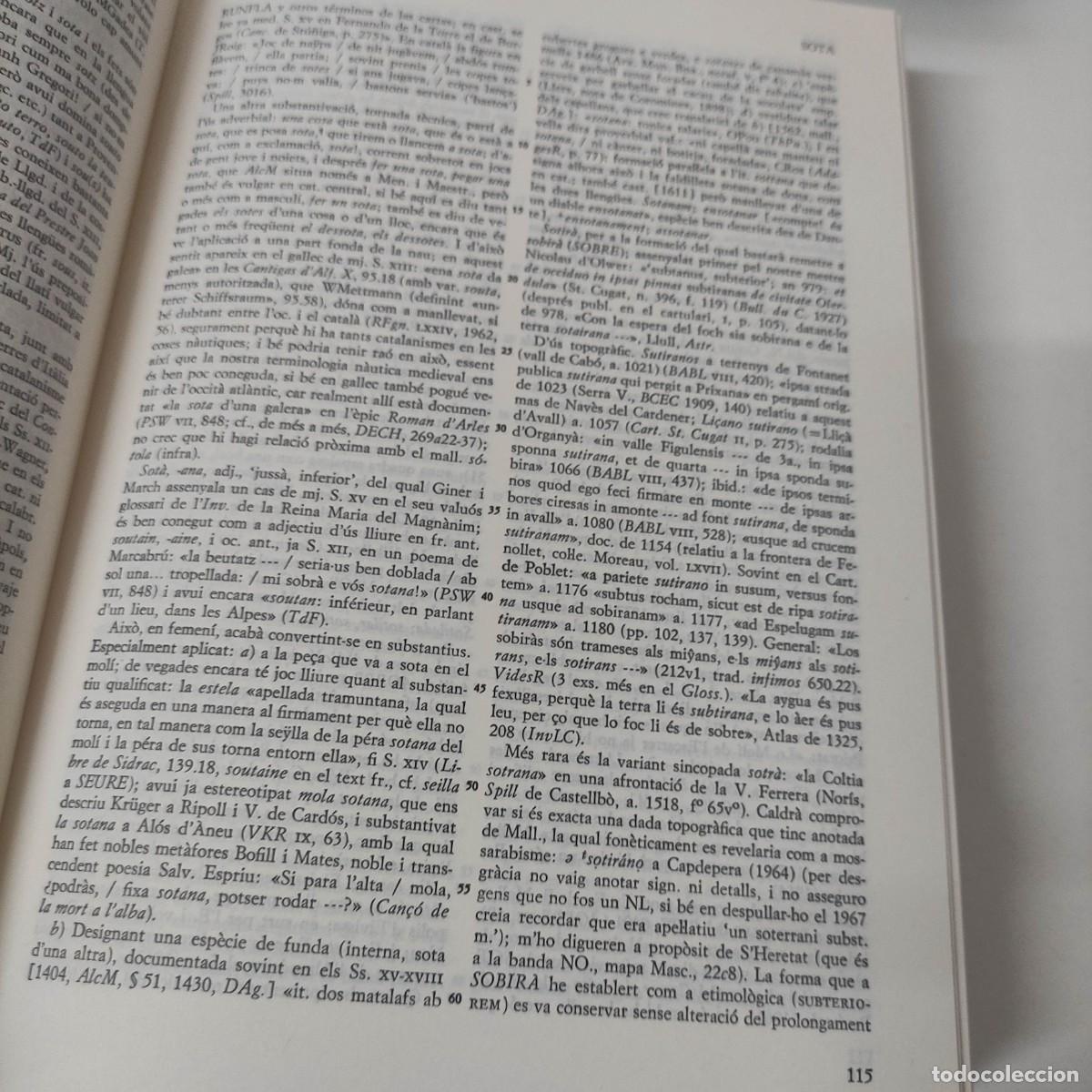 Diccionarios de segunda mano: Diccionari Etimologic I Complementari de la Llengua catalana. - Foto 5