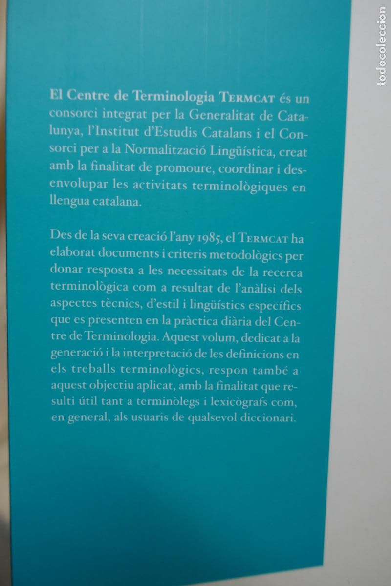 Diccionarios de segunda mano: DE - LA DEFINICI&Oacute; TERMINOL&Ograve;GICA - TERMCAT - Foto 4