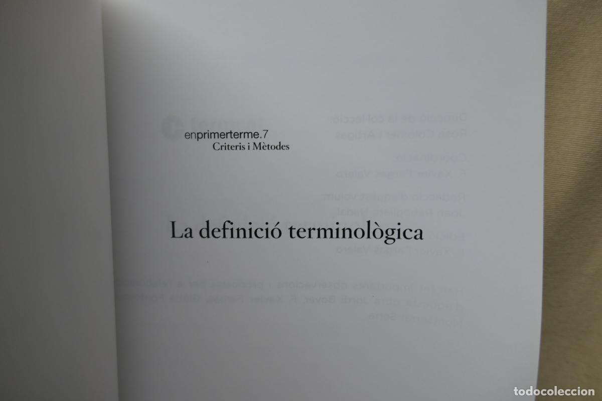 Diccionarios de segunda mano: DE - LA DEFINICI&Oacute; TERMINOL&Ograve;GICA - TERMCAT - Foto 5